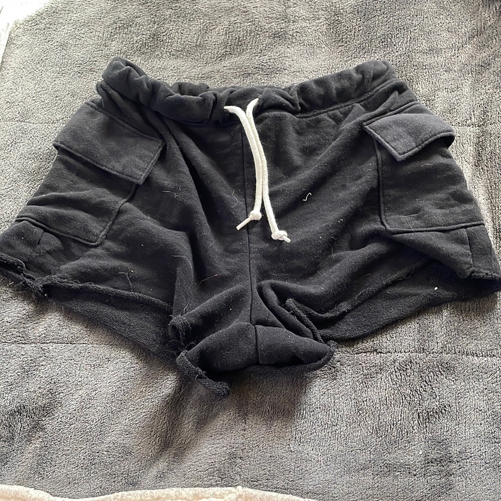 Black booty shorts size small
